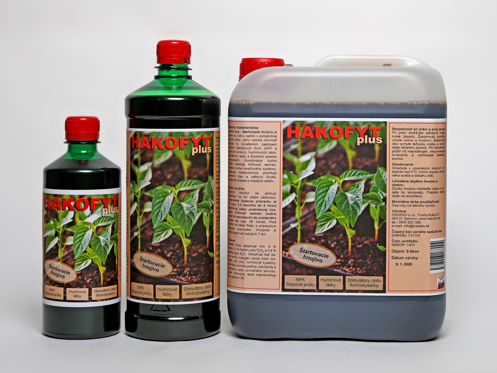 Hakofyt hobby plus štart - balenia 0,5, 1 a 5 litrov